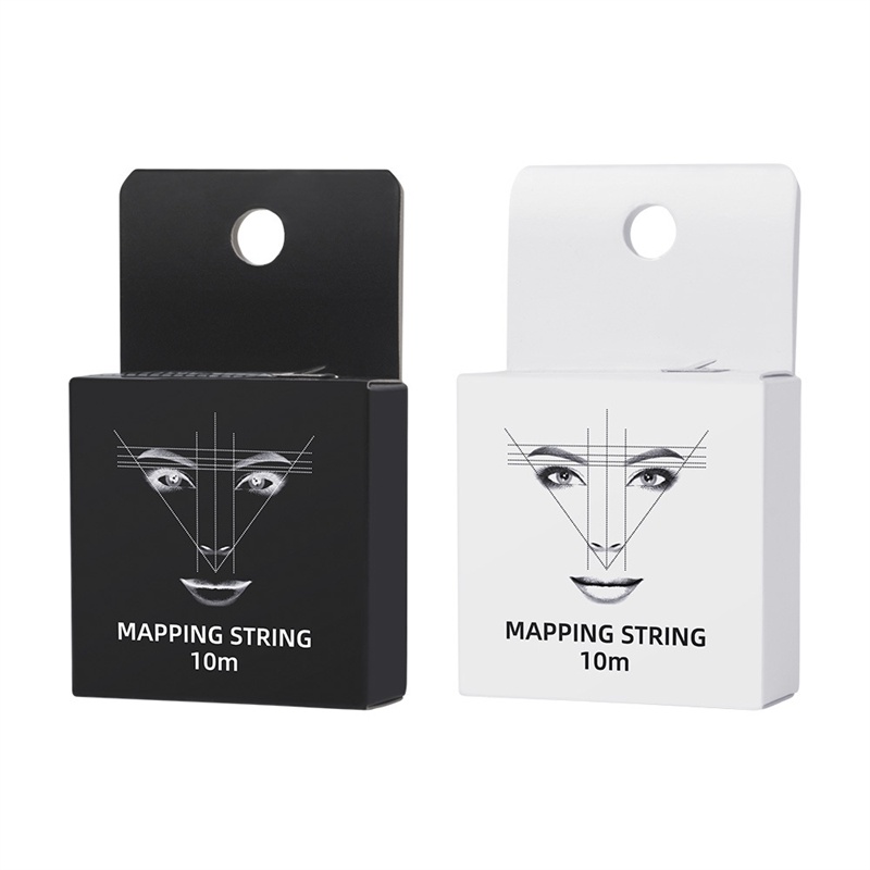 10M Black White Pre-Inked Microblading Eyebrow Marker Thread Permanent Makeup Eyebrow Mapping String Line Ruler