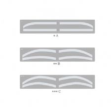 Private Label Silicone Microblading Eyebrow Tattoo Shaping Stencil Sticker Semi Permanent Auxiliary Stickers