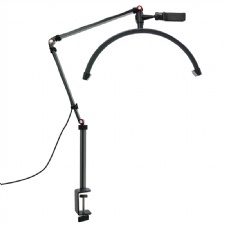 Professional Beauty 16 Inch Desk LED Moon Light Makeup Tattoo Nail Salon Eyelash Extension Lamp with Phone Holder