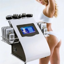 Multifunction 6 in 1 40K Ultrasonic Cavitation Vacuum Radio Frequency Laser 8 Pads lipo Laser Body Slimming Machine
