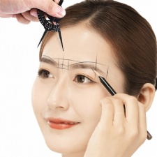 Professional Stainless Steel Isometric Golden Ratio Measurement Ruler Eyebrow Measuring Tool Permanent Makeup Eyebrow Ruler