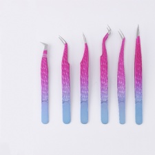 6pcs Eyelash Extension Tweezers High Precision Lash Tweezer Stainless Steel Volume Lashes Extension Tweezers